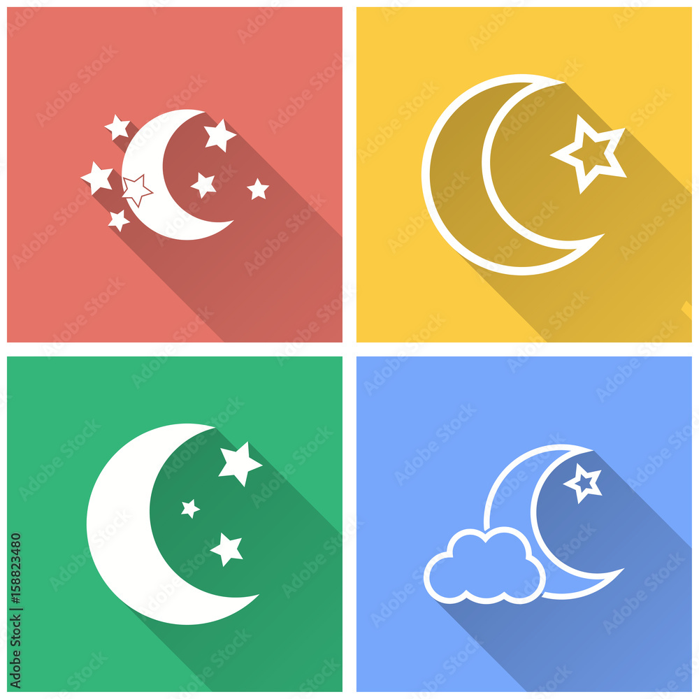 Moon star - vector icon. Moon star - vector icon.