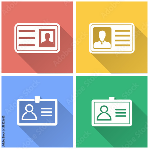 Identification card - vector icon.