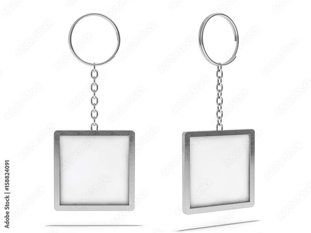 Blank metal trinket. Mockup. 3D rendering Blank metal trinket. Mockup. 3D rendering