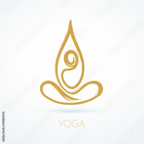 Line-figure in a lotus pose