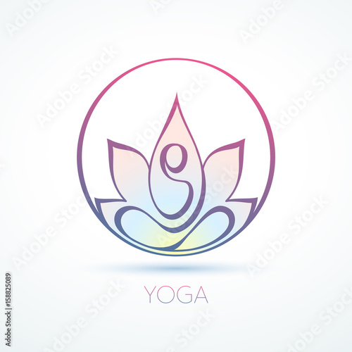 Line-figure in a lotus pose