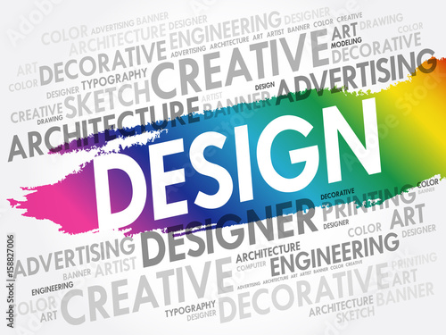 DESIGN word cloud collage, creative business concept