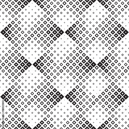Abstract seamless geometric background of black squares, halftone