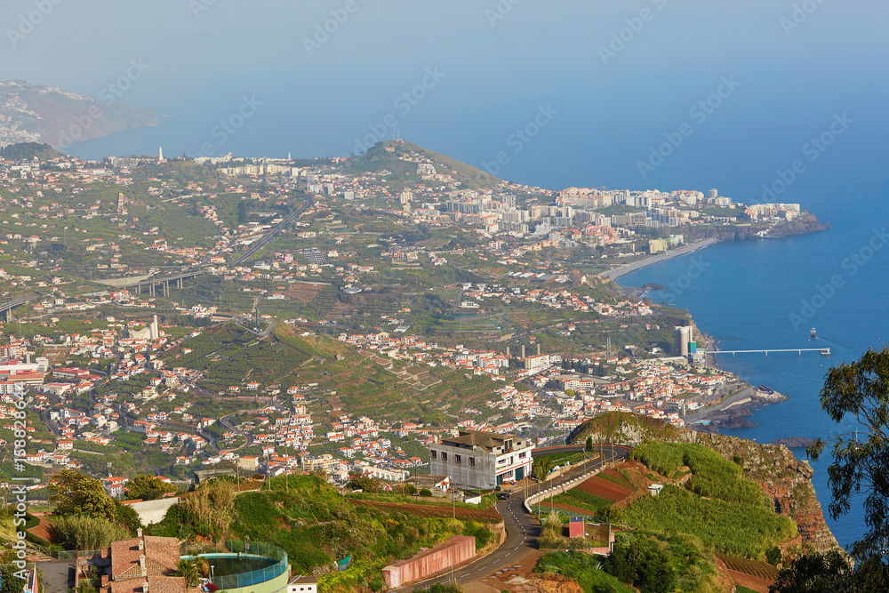 Scenic view of Funchal, Madeira island, Portugal