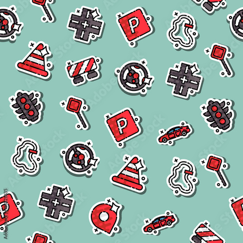 Traffic icons pattern