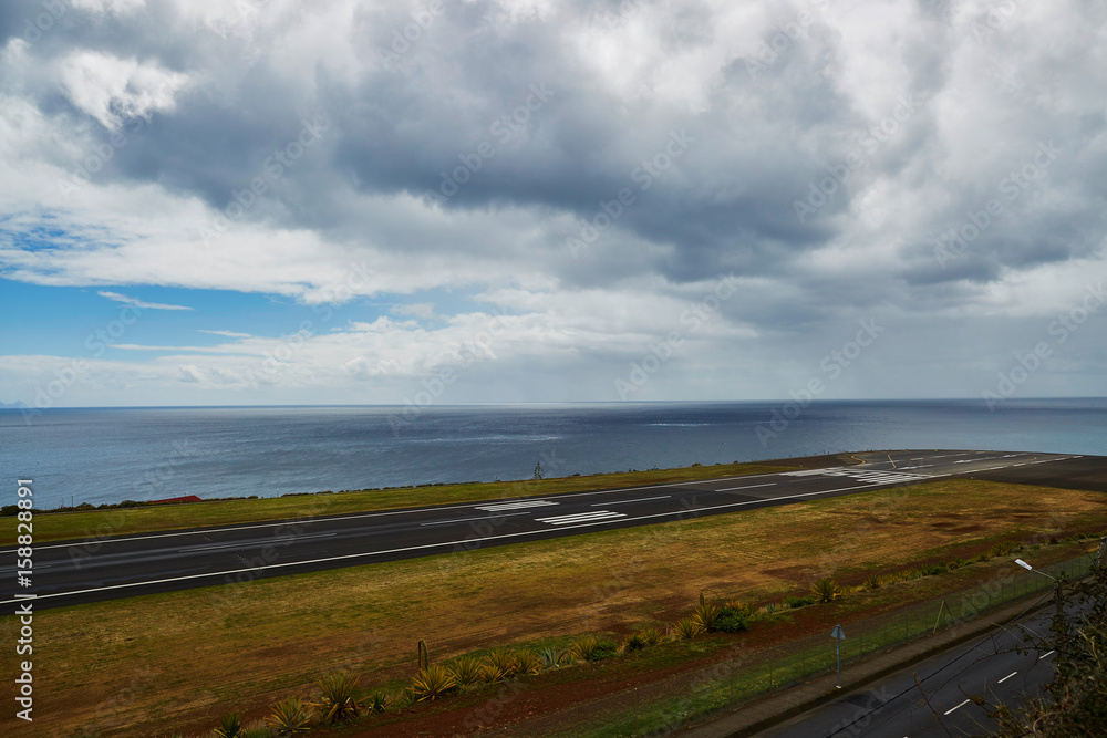 View of Madeira airport Cristiano Ronaldo runway View of Madeira airport Cristiano Ronaldo runway
