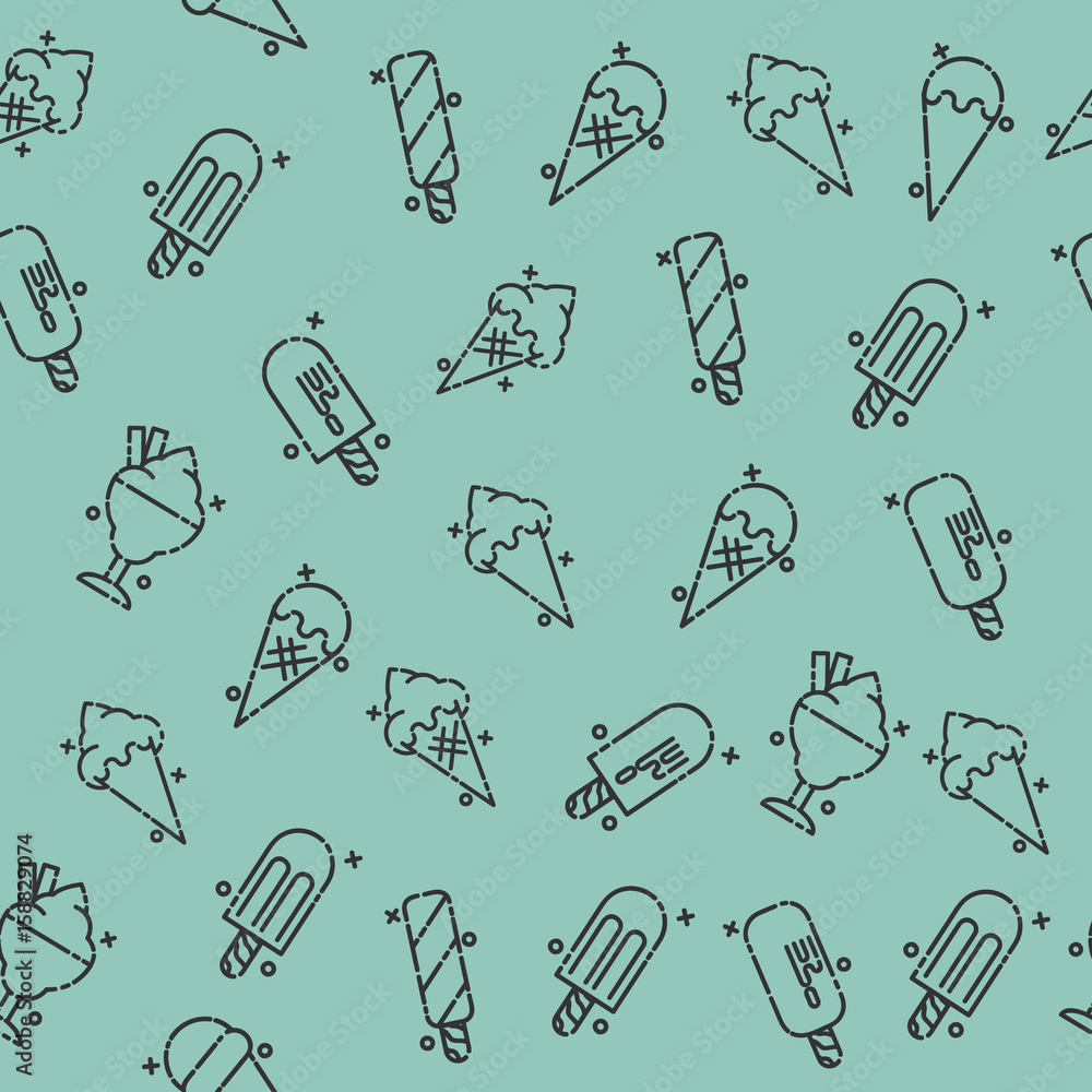 Ice-cream icons pattern Ice-cream icons pattern
