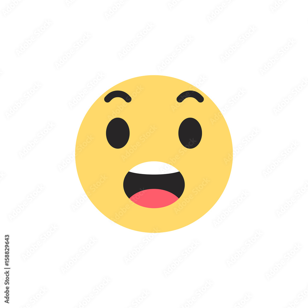 Yellow smiley with circle. Like social icon. Button for expressing social emoji. Flat vector illustration EPS 10 Yellow smiley with circle. Like social icon. Button for expressing social emoji. Flat vector illustration EPS 10