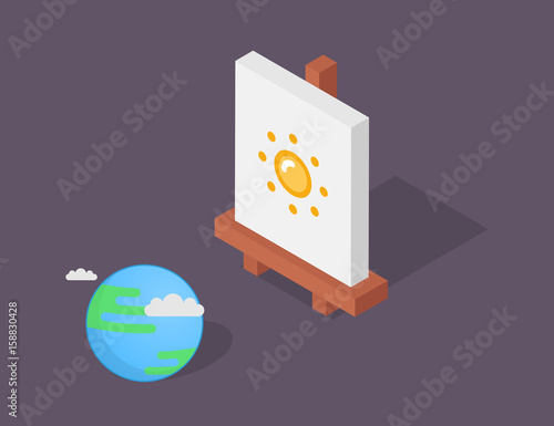Easel vector illustration