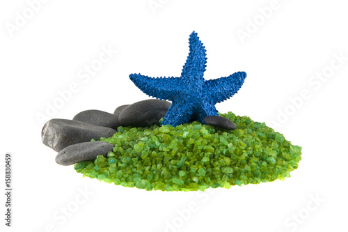 stones  starfish and green sea salt