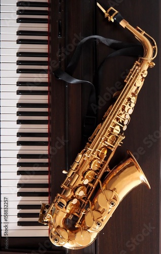 Photography Saxophone on digital piano