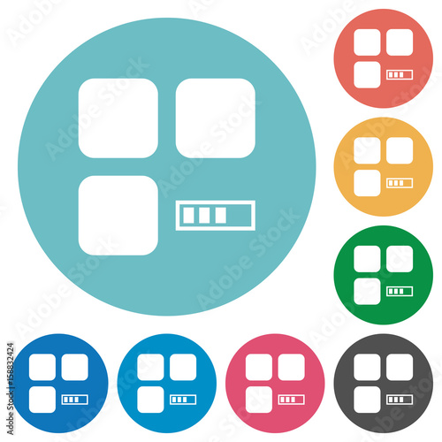 Component processing flat round icons
