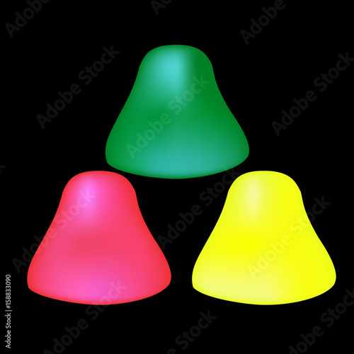 colorful fruit jelly candies on black background