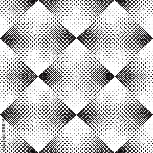 Abstract seamless geometric background of black squares, halftone