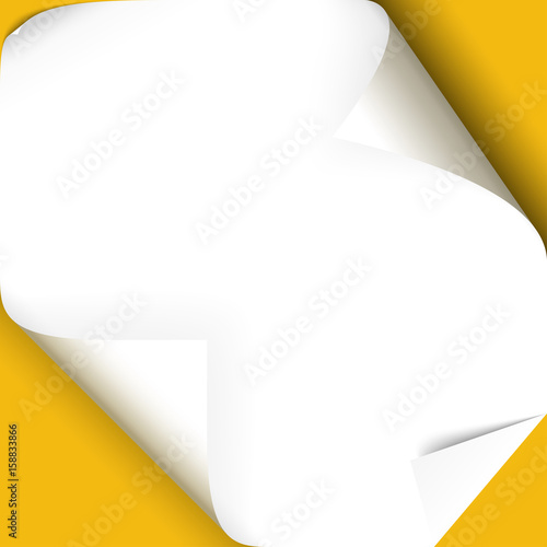 turned over paper corners