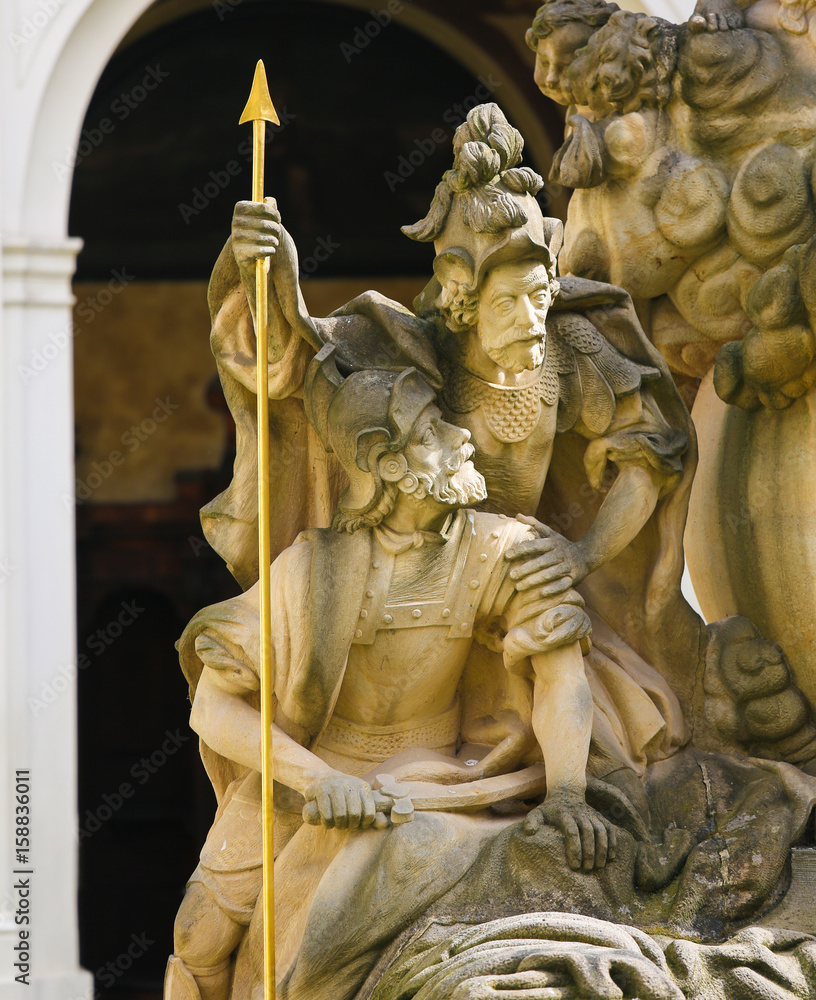 Fototapeta premium Statues at Loreta Monastery, Prague