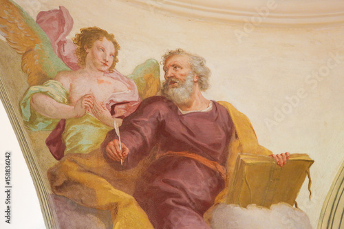 Photography Fresco of St Matthew the Evangelist in Loreto Prague