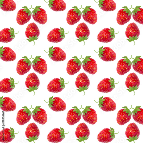 pattern ripe fresh red strawberries
