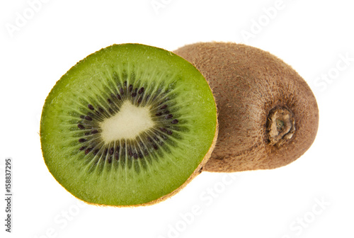 kiwi isolated on white background closeup