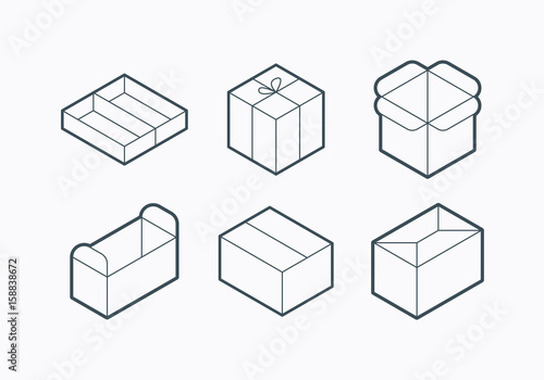 Outline Style Packaging Icon