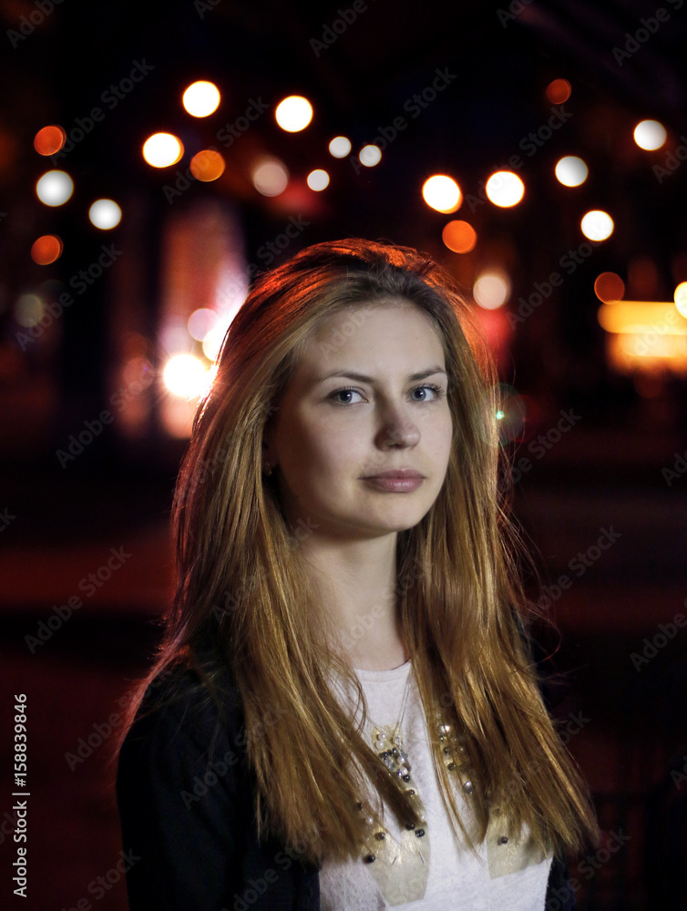 Night Portrait of a Girl