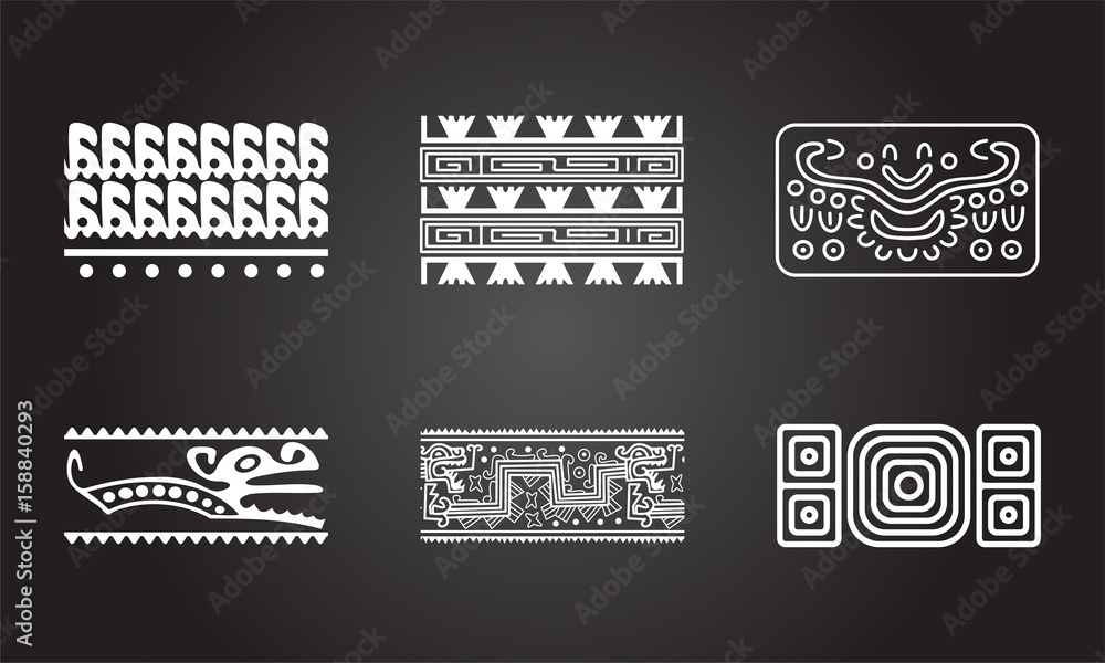 Fototapeta premium American Indians National Ethnic symbols