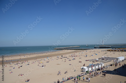 Plage d'Ostende en Belgique - mer du nord