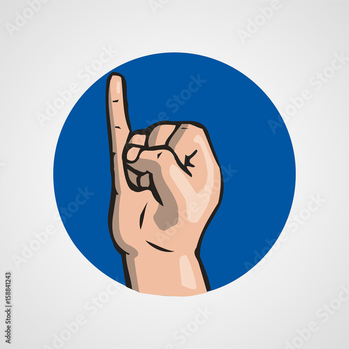 hands gesture or finger alphabet spelling vector illustration