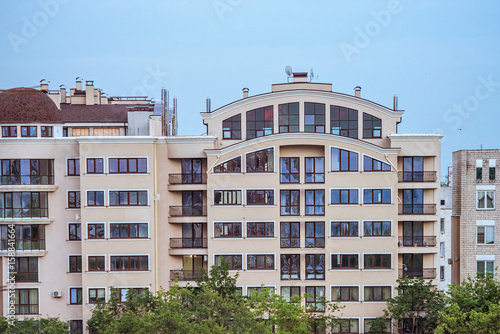 View on tall building in chisinau city center, Moldova