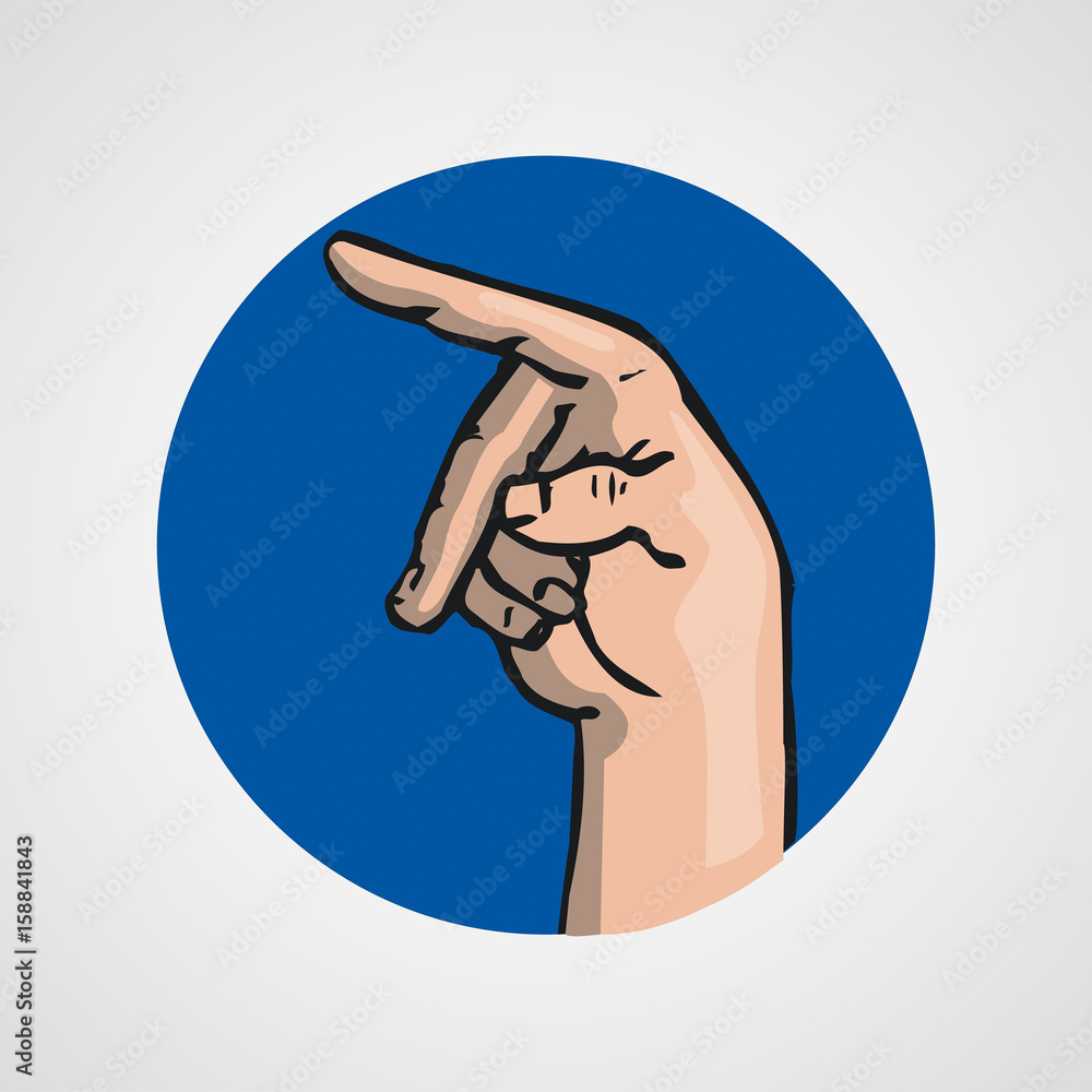 Fototapeta premium hands gesture or finger alphabet spelling vector illustration
