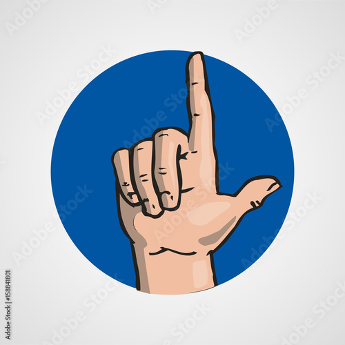 hands gesture or finger alphabet spelling vector illustration