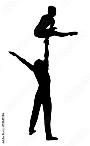 Gymnasts acrobats . Gymnasts. Circus gymnasts