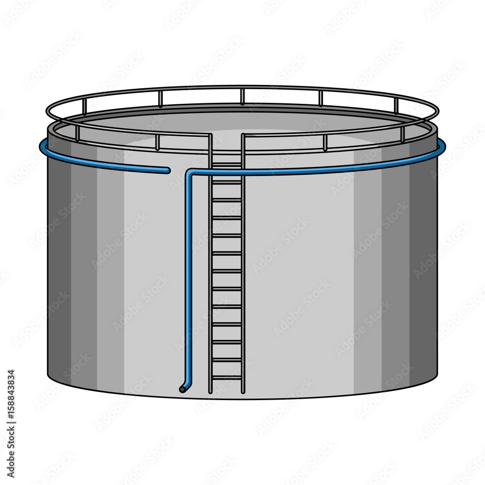 Oil storage tank.Oil single icon in cartoon style vector symbol stock