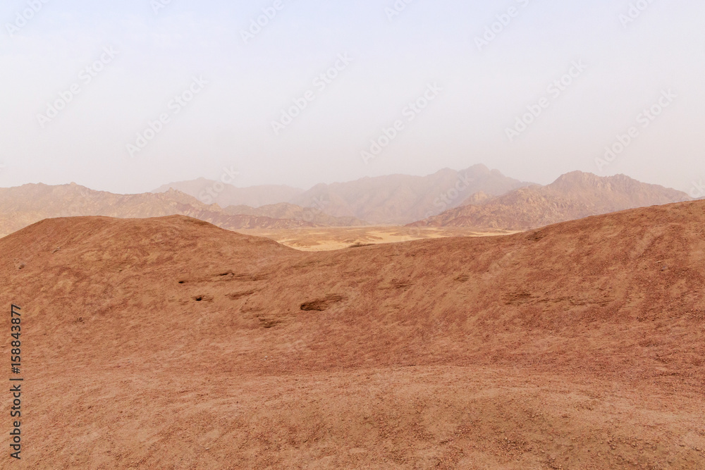 landscape with mountain range at Sinai peninsula, Egypt