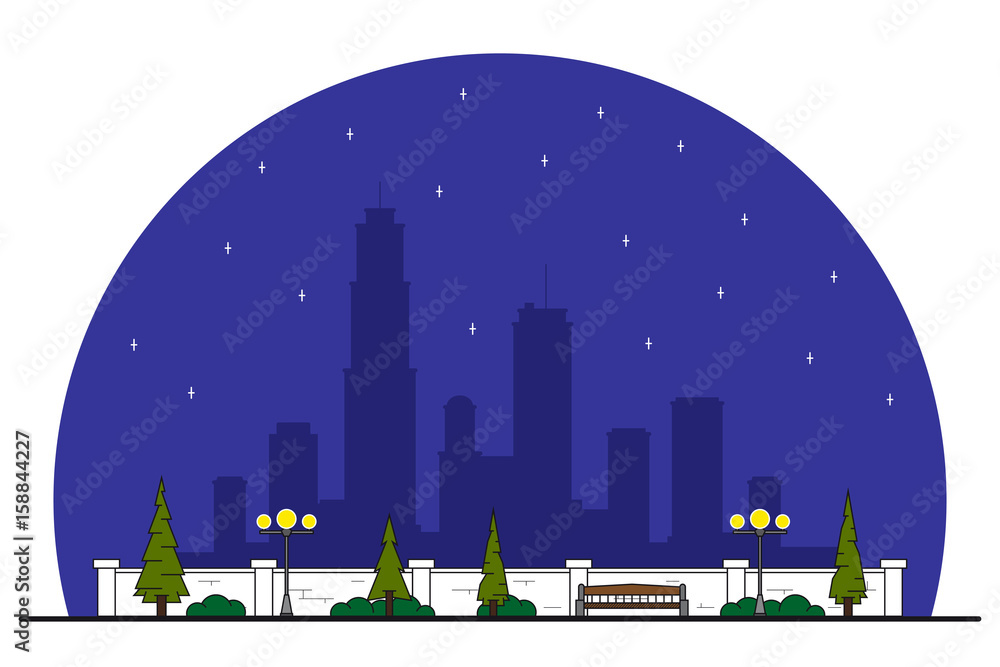 Fototapeta premium bench in park