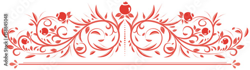 Ornamental vignette with a pattern from plant elements.