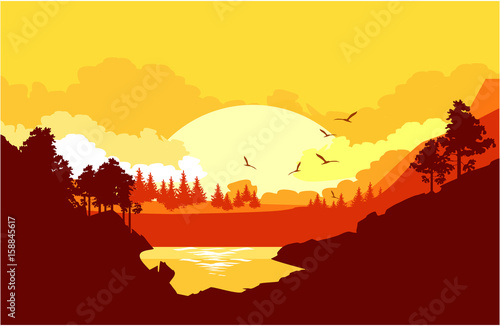 Nature at sunset