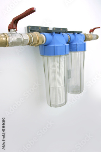 Water filter on the wall