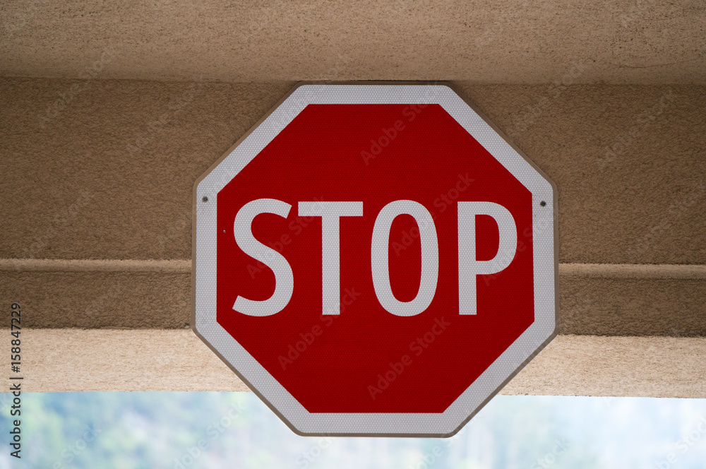 Stop sign in an unconventional place Stop sign in an unconventional place