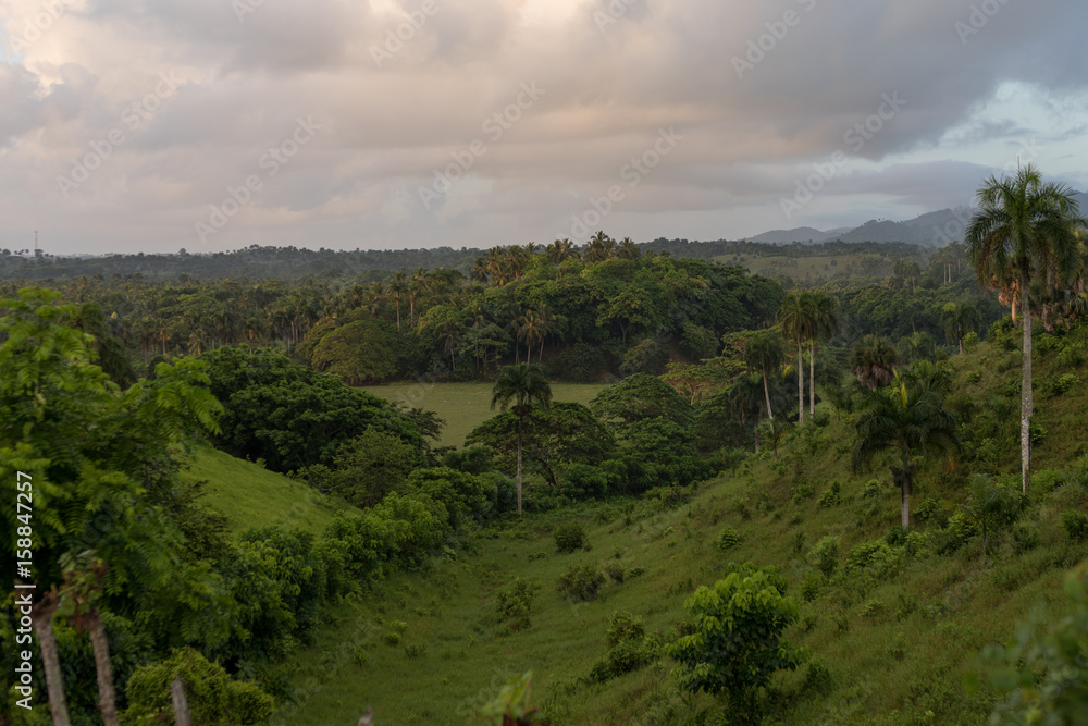Fototapeta premium Tropical valley in the Dominican Republic
