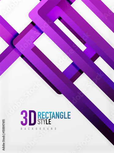 Rectangle tube elements, vector background photo