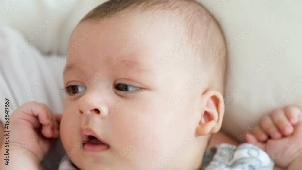 baby boy falls asleep on hands at mother baby boy falls asleep on hands at mother