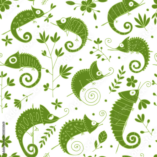 Chameleon collection  seamless pattern for your design