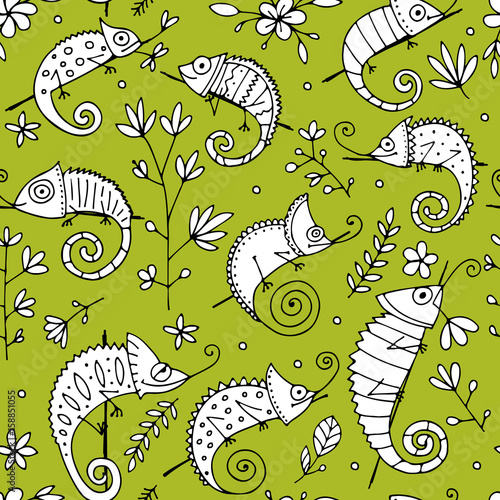 Chameleon collection, seamless pattern for your design