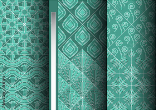  Modern Thai Patterns  Vector set.