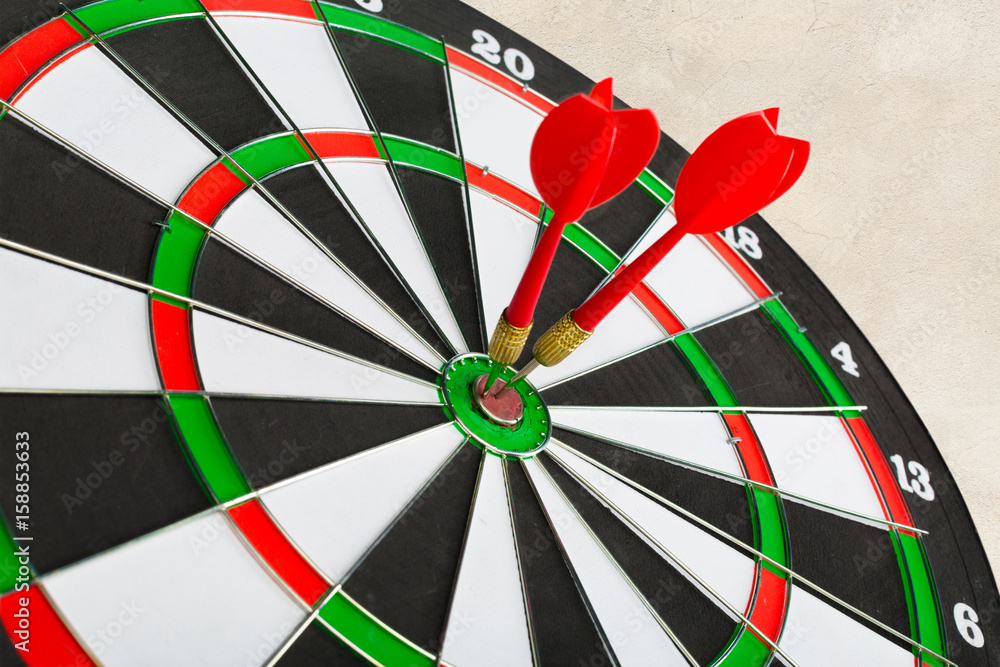 Success hitting target, aim goal achievement concept Success hitting target, aim goal achievement concept