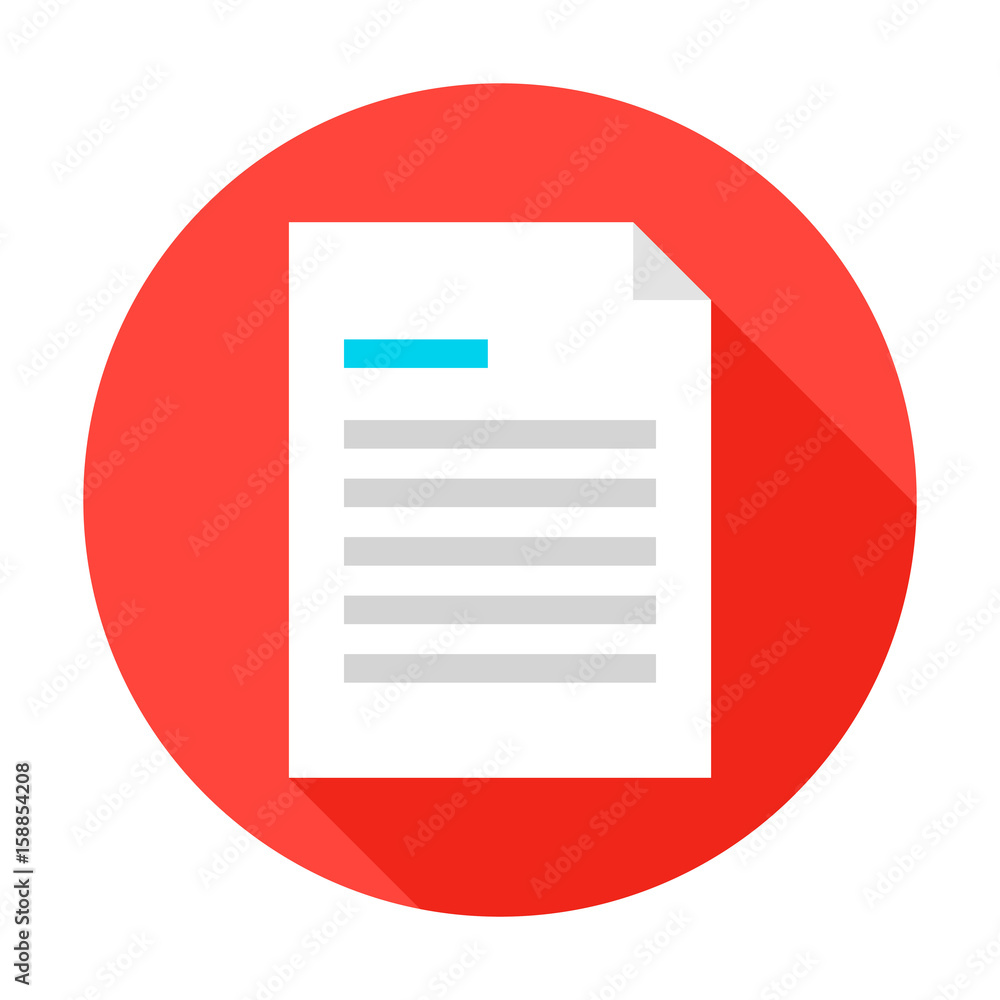 File Document Flat Circle Icon File Document Flat Circle Icon