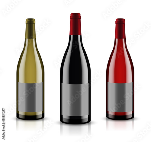 Mockup wine bottle. vector design.