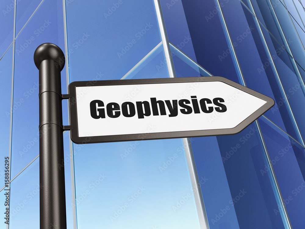 Science concept: sign Geophysics on Building background