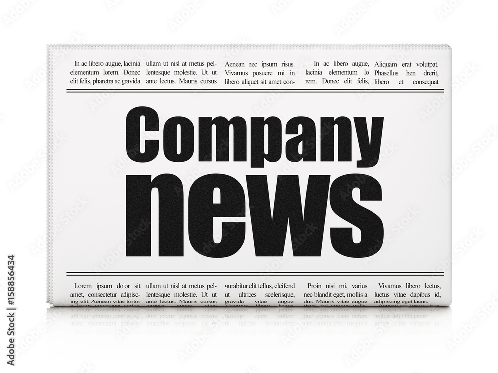 News concept: newspaper headline Company News News concept: newspaper headline Company News